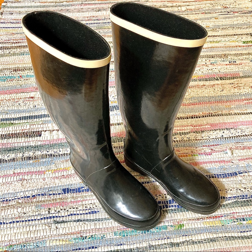 Marc Jacobs Waterproof Designer Rain Boots, Black Sz 37 / 6.5 Womens EUC